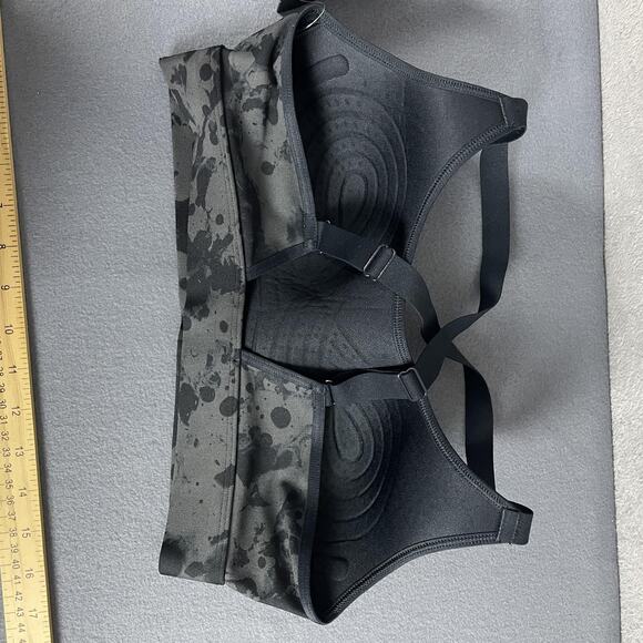 Nike Dri Fit Sports Bra Womens 34DD Black Padded Racerback High Support - Picture 14 of 16